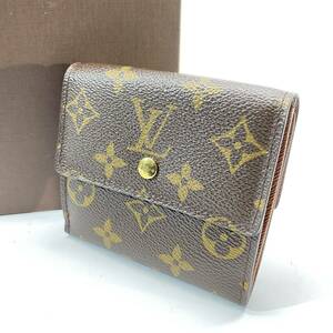 1円～ 6T30520324 LOUIS VUITTON ルイヴィトン モノグラム ポルトモネ ビエ カルトクレディ 3つ折り財布 ブラウン M61652 SD0014 美品 