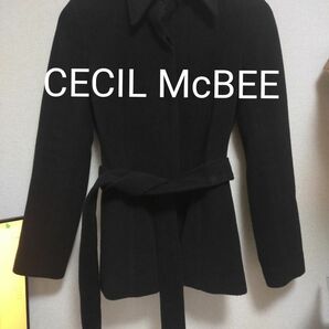 CECIL McBEE ステンカラーコート　ブラック　高見え　フォーマル　コンサバ