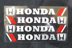 【新品・即決】シルバー文字 HONDA ホンダ ドアノブ サイドミラー ステッカー ４枚セット 13cm シール 