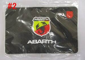 【新品・即決】#2 アバルト ABARTH ダッシュボード マット 黒 滑り止め 車用　ノンスリップ