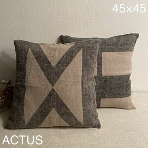  actus pillowcase 2 pieces set beautiful goods 45 angle ACTUS interior sofa linen bed flax modern natural ethnic 