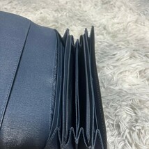 ［美品］1スタ　1円　FURLA　フルラ 長財布 ウォレット レザー 財布 小銭入れ ロングウォレット　青　　ブルー　ネイビー　メンズ_画像4