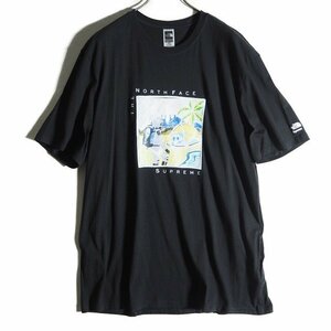 M8231f16　■Supreme シュプリーム×ノースフェイス■　新品 22SS NT022031 Sketch S/S Top Tシャツ ブラック XL 黒 春夏