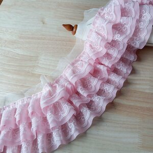  is gireAZ019 pink 70CM 6 -ply gya The - race frill race hand made material 3 color development 