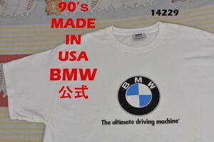 BMW 90’ｓ Tシャツ 14229 USA製 公式 非売品 綿100％ 80