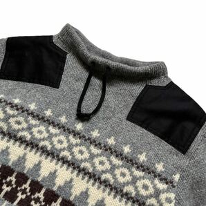 Rare 07AW Mountain Research nordic pattern elbow patch knit sweater archive collection Japanese label General native 00s 希少の画像3