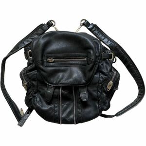 Rare ALEXANDER WANG 2way zip gimmick leather shoulder bag アレキサンダーワン 2ウェイ ショルダーバッグ リュック ジップ 変形 