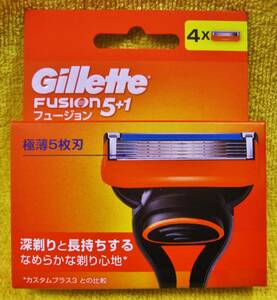 ◆【未開封】ジレット フュージョン Gillette FUSION 5+1 替刃4コ入 ◆ 送料120円～