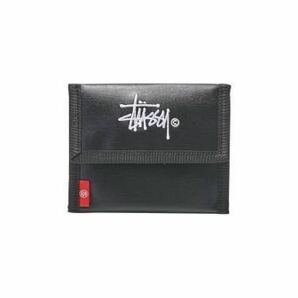 STUSSY ブラック 財布 ステューシー ロゴ刺繍入りウォレット 宝島社 付録の画像1