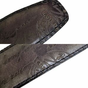 ◆最高級◆ Berluti ベルルッティ belt ベルト カリグラフィ ホールマーク レザー 紳士 メンズ ビジネス カジュアル 小物の画像7