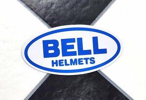 送料込 BELL ヘルメットステッカー ブルー 検/ Z1 Z2 ゼファー SUZUKI HONDA NC07 CBX400F CBX550F CB400F CBR400 ホーク バブ モンキー