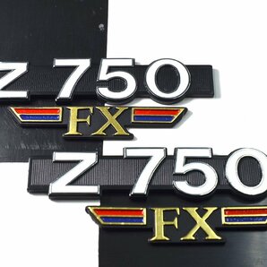 Z750 FX 新品 サイドカバー ゴールドエンブレム セット 検/Z550FX GPZ χ Z400GP Z1 Z2 MK2 Z1R XJ XJR CBX GS ヨシムラ BEET 当時物 旧車の画像3
