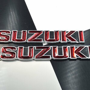 GS400 GS400E GT380 貴重 凹み型 タンクエンブレム 2枚セット SUZUKI 検 GS425 GSX250E GSX400E GT380 GT750 ザリ ゴキ マーシャル シビエの画像1