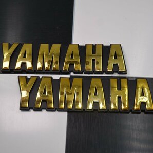 YAMAHA タンクエンブレム 2枚 セット XJ400 XJ400D XJ550 RZ250 RZ350 SR400 GS400 GT380 Z400FX CBX400F ヤマハ 旧車 シビエ マーシャルの画像1