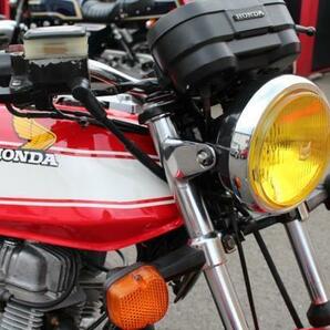 CB400N CB250N ホークⅢ マーシャルエンブレム付き へッドライト 黒ケース 当時旧車の黄色いレンズ CB400F GS400 Z250FT シビエ 凹みの画像3