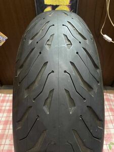 中古MCタイヤ 2021年製造 MICHELIN 2CT+ ROAD6 180/55ZR17 パンク修理痕あり ミシュラン ロード6 180 55 17 3721 M3104