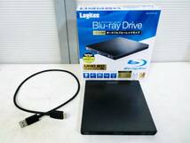 【美品】ロジテック　ポータブルブルーレイドライブ　LBD-PVA6U3VBK　外付け Blu-ray UHDBD USB3.0対応　動作良好　Logitec_画像1