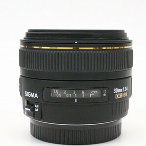 ●○【美品・元箱付】SIGMA 30mm F1.4 EX DC HSM Canon カメラレンズ 標準 単焦点 キャノンEFマウント シグマ○●021058001m○●の画像3