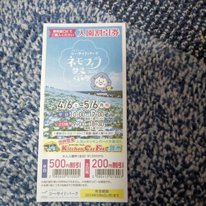 大阪まいしまシーサイドパーク ネモフィラ祭２０２４ 入園割引券１枚
