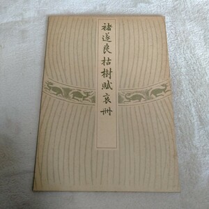 B235 遂良枯樹賦・哀冊 廣瀬保雄 原寸大コロタイプ精印 書道 本 雑誌