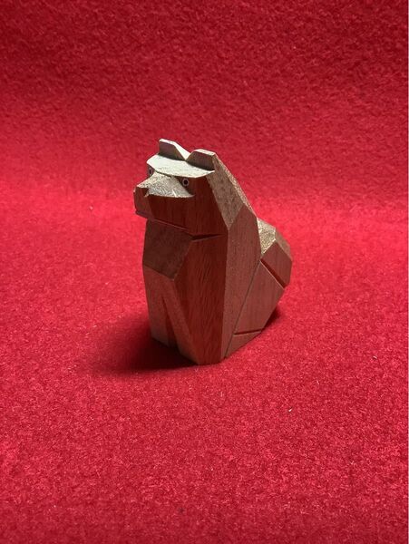 干支置物 伊勢神宮 えと守 楠木彫 丙戌【中古美品】