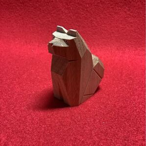 干支置物 伊勢神宮 えと守 楠木彫 丙戌【中古美品】