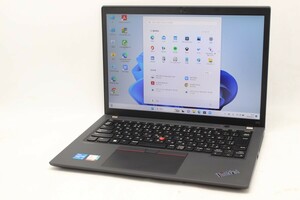 訳有 フルHD 13.3型 Lenovo ThinkPad X13 Gen2 Windows11 11世代 i5-1145G7 8GB NVMe 256GB-SSD カメラ 無線 Office 中古パソコン 管:1835m