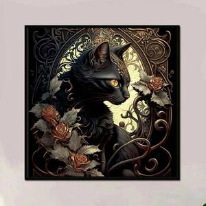 黒猫と薔薇 ダイヤモンドアートキット
