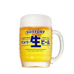 リニューアル／サントリー 生ビール 380ml マグジョッキ 6コ箱入 東洋佐々木ガラス ビールジョッキ SUNTORY 非売品 の画像2