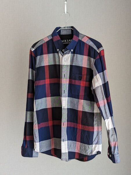 BLACK LABEL 長袖シャツ ネイビー チェック