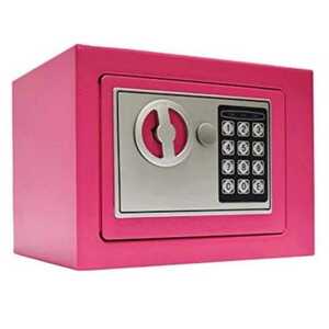  new goods free shipping electron safe small size safe store office work place home use safe numeric keypad pink 