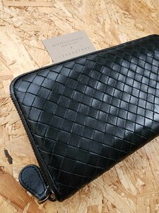 極美品　ボッテガヴェネタ 長財布 イントレチャート BOTTEGA VENETA 小銭入れ ラウンドファスナー