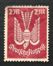 ★ドイツ Deutsches Reich 未使用　鳩図案航空切手 1922年_画像1