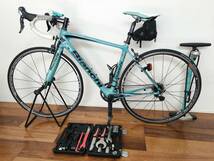 【引取限定】　BIANCHI インテンソ　2014 フレームサイズ53cm　インテンソ/フル105構成　工具/スタンド/空気入れ/サドルバッグフルセット_画像1