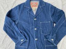 アメカジ古着クッシュマン ドレスカラーデニムカバーオールSサイズCUSHMAN DENIMデニムジャケットVINTAGE復刻ヴィンテージレプリカ_画像1