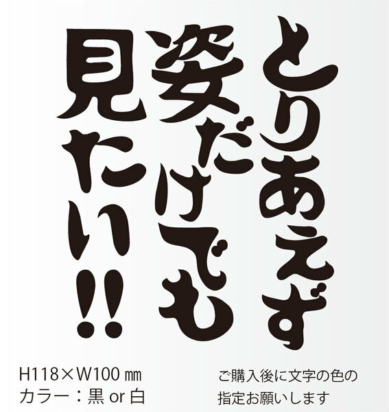 釣りステッカー 「とりあえず姿だけでも見たい！」