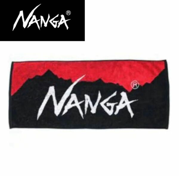 NANGA ナンガ ロゴフェイスタオル NANGA LOGO FACE TOWEL N1FT レッド×ブラック【フェイスタオル】