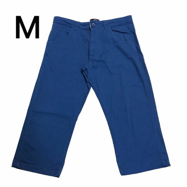メンズ パンツ クロップドパンツ ズボン ボトムス ブルー Mサイズ カジュアル