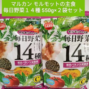 マルカン　モルモットの主食　毎日野菜14種　550g×2袋セット