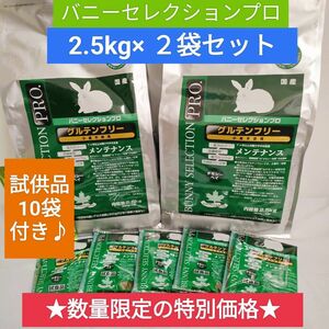 バニーセレクションプログルテンフリーメンテナンスチモシーヘイ2.5kg×2袋セット 試供品付き♪