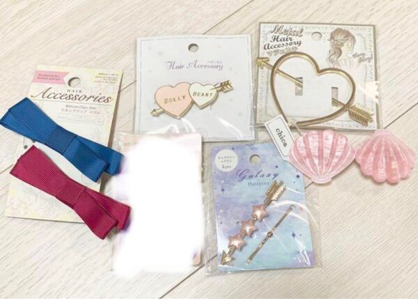 新品 ヘアクリップ 類 6点セット アクセサリー 女の子 お洒落 アクセ