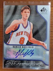 Danilo Gallinari 09-10 SP Signature Edition SIGnificance Auto サイン Knicks 149シリ 