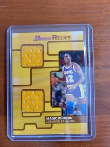 07-08 Bowman Draft Picks & Stars Relics Double Jersey Magic Johnson Lakers マジック ジョンソン ジャージ 50シリ