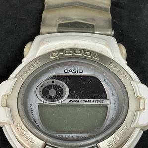 1円 希少 レア Casio カシオ G-COOL ジークール メンズ レディース 腕時計 レトロ ヴィンテージ コレクション ホワイト デジタル 現状品の画像7