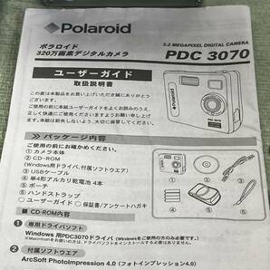 1円 希少 レア Polaroid ポラロイド PDC 3070 コンパクト デジタル カメラ デジカメ ポーチ 説明書付 現状品 保管品 コレクション レトロの画像4
