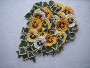  hand made lacework pansy * ivy elastic 