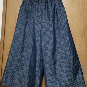 着物リメイク 大島のスカート見えガウチョパンツ フリーサイズの画像1