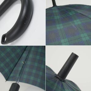 M01 MUJI 無印良品 傘 USED美品 しるしのつけられる傘 ダークグリーンチェック グラス骨 男女兼用 左利き兼用 60cｍ KRの画像8