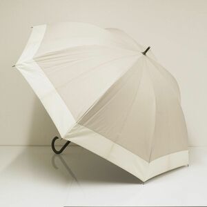 日傘 芦屋ロサブラン 完全遮光日傘 USED品 メンズ　65cm グレージュ アイボリー　L