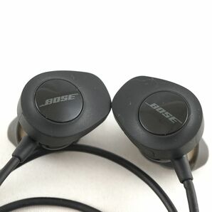 BOSE SoundSport wireless headphones ワイヤレスイヤホン USED美品 スポーツ向け 防滴 NFC対応 マイク ブラック ポーチ付 完動品 V0345の画像3